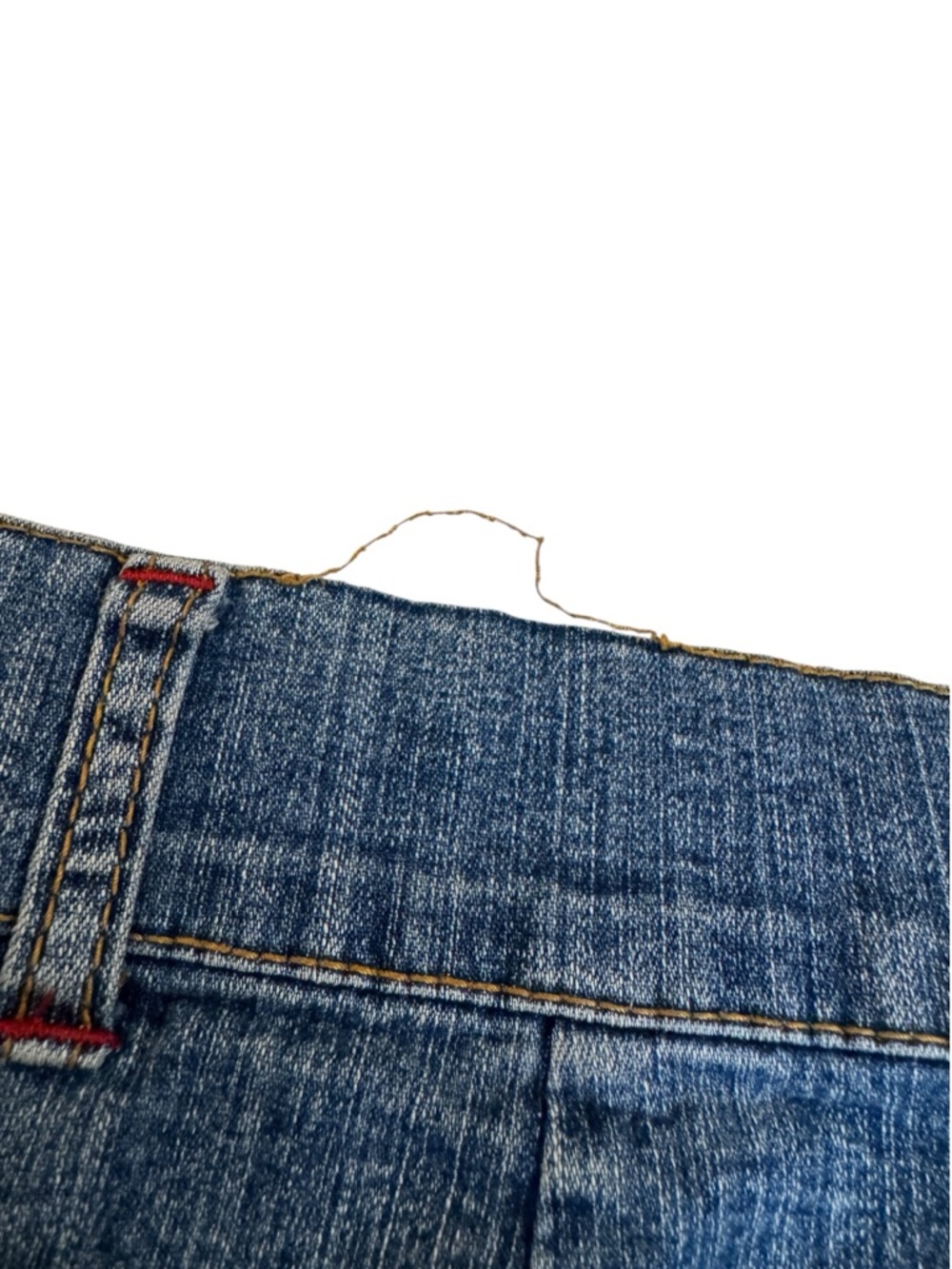 Y2K Mossimo Supply Co. Blue Denim Pleated-Hem Mini Skirt - Picture 6 of 6